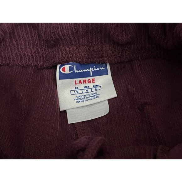 Champion UO Textured Rib Lounge Pant Cotton Joggers Sz Large Burgundy Mens - Picture 11 of 13